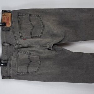 Levi's 501 button fly straight leg black light wash faded casul  jeans 38/32
